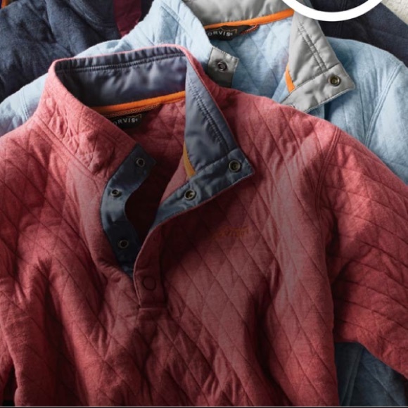 trout bum quilted snap sweatshirt